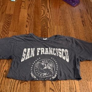 Garage Gray San Francisco Crop Tee